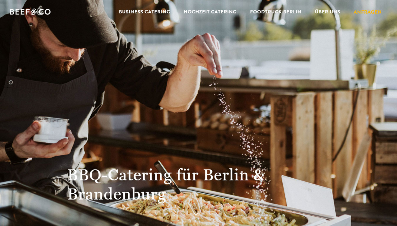 طراحی وب سایت رستوران بیف اند کو در برلین آلمان