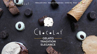 نمونه طراحی سایت شکلات میلانو که نمونه ای از سایت های صنعت مواد غذایی است