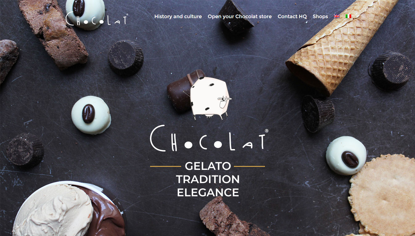 سایت شکلات میلانو به عنوان یک نمونه طراحی سایت لاکچری و ساده می باشد